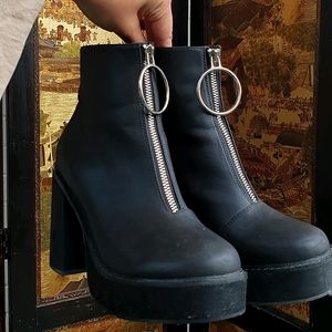 Dolls Kill Zip-Up Boots